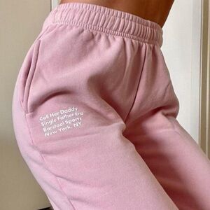 Call Her Daddy Barstool Sports Light Pink Sweatpants
